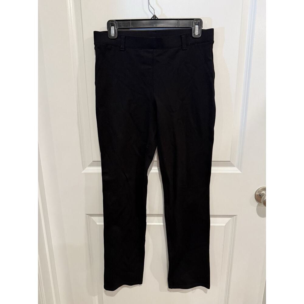 Quince Women’s Ultra Stretch Ponte Straight Leg Pull on Pants Medium Black